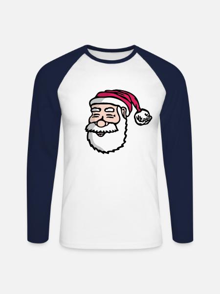 Weihnachtsmann - Unisex Baseballshirt langarm - Weiß/Navy
