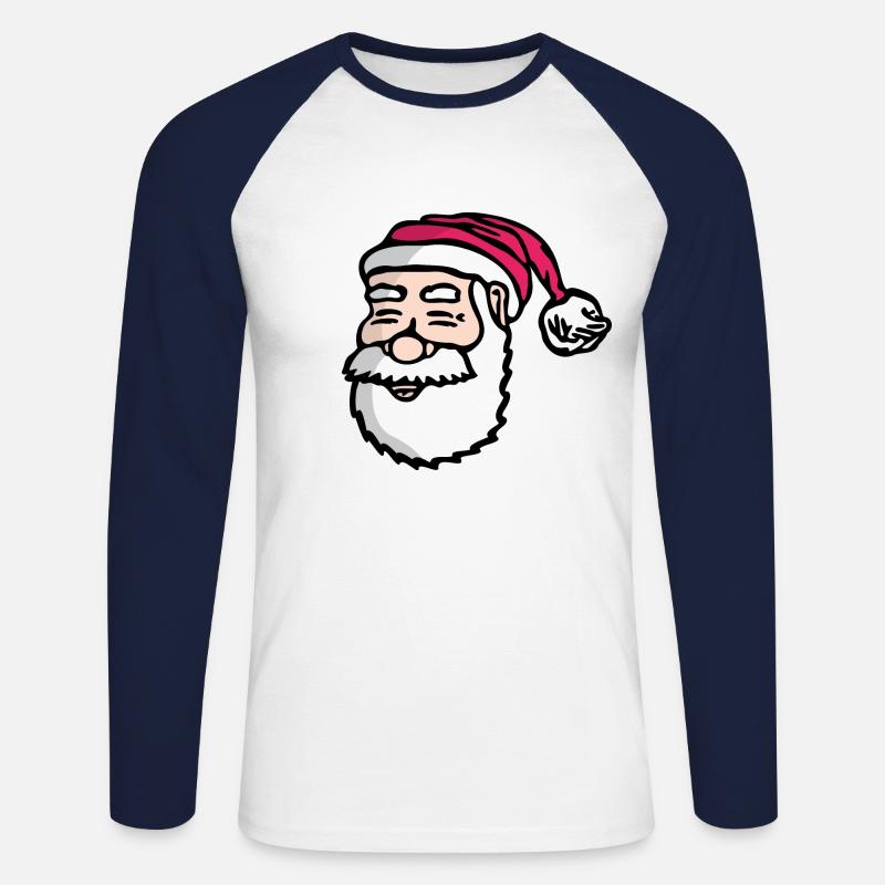 Weihnachtsmann - Unisex Baseballshirt langarm - Weiß/Navy