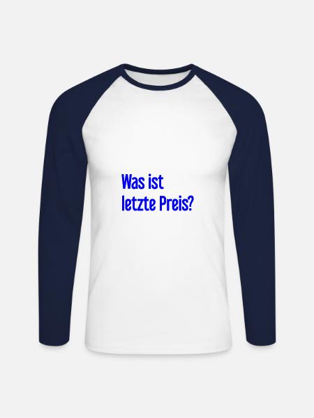 What is last price? - Unisex Long Sleeve Baseball T-Shirt - white/navy