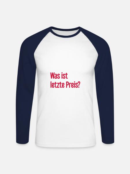 What is last price? - Unisex Long Sleeve Baseball T-Shirt - white/navy