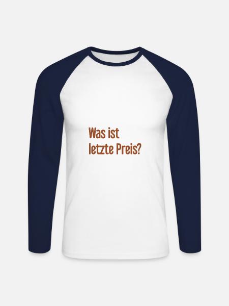 What is last price? - Unisex Long Sleeve Baseball T-Shirt - white/navy