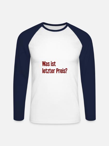 What is last price? - Unisex Long Sleeve Baseball T-Shirt - white/navy