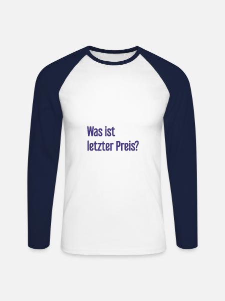 What is last price? - Unisex Long Sleeve Baseball T-Shirt - white/navy