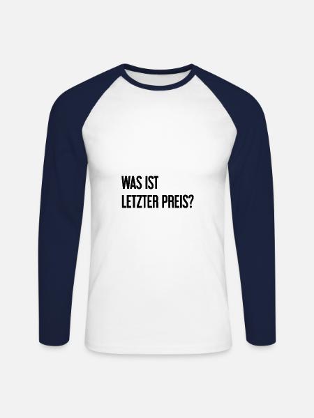 What is last price? - Unisex Long Sleeve Baseball T-Shirt - white/navy