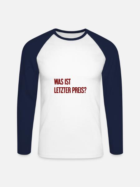 What is last price? - Unisex Long Sleeve Baseball T-Shirt - white/navy