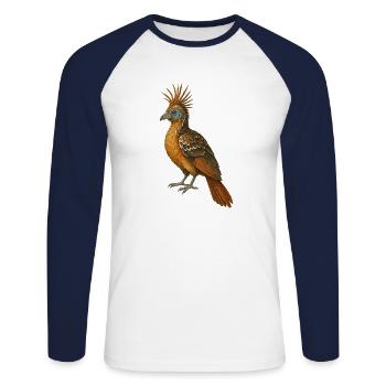 Tropical magic – extraordinary & noble - Unisex Long Sleeve Baseball T-Shirt - white/navy - Front - Nik (191cm)