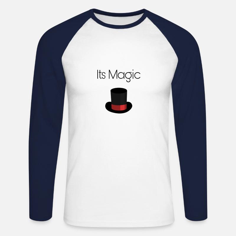 Its Magic - Unisex Baseballshirt langarm - Weiß/Navy