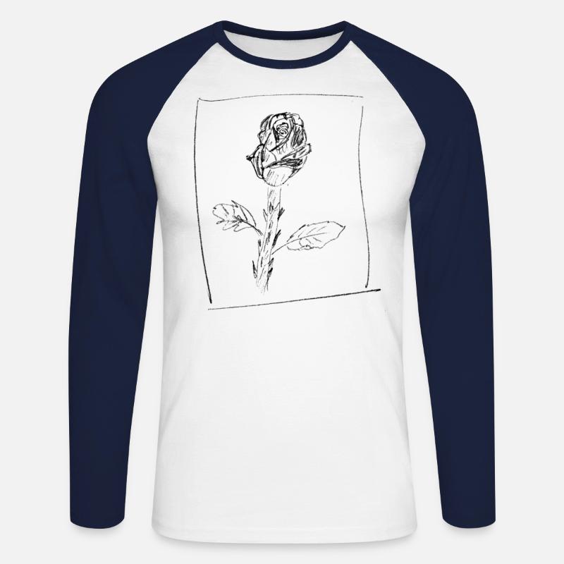 rosenbaum for bright - Unisex Baseballshirt langarm - Weiß/Navy