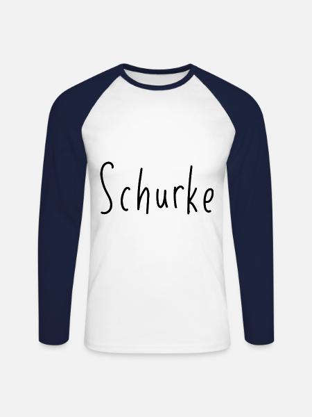 Schurke - Unisex Baseballshirt langarm - Weiß/Navy