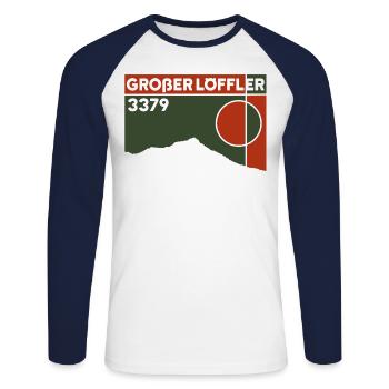 Großer Löffler Height North Ridge High Tour Mountain Hiking - Unisex Long Sleeve Baseball T-Shirt - white/navy - Front - Nik (191cm)
