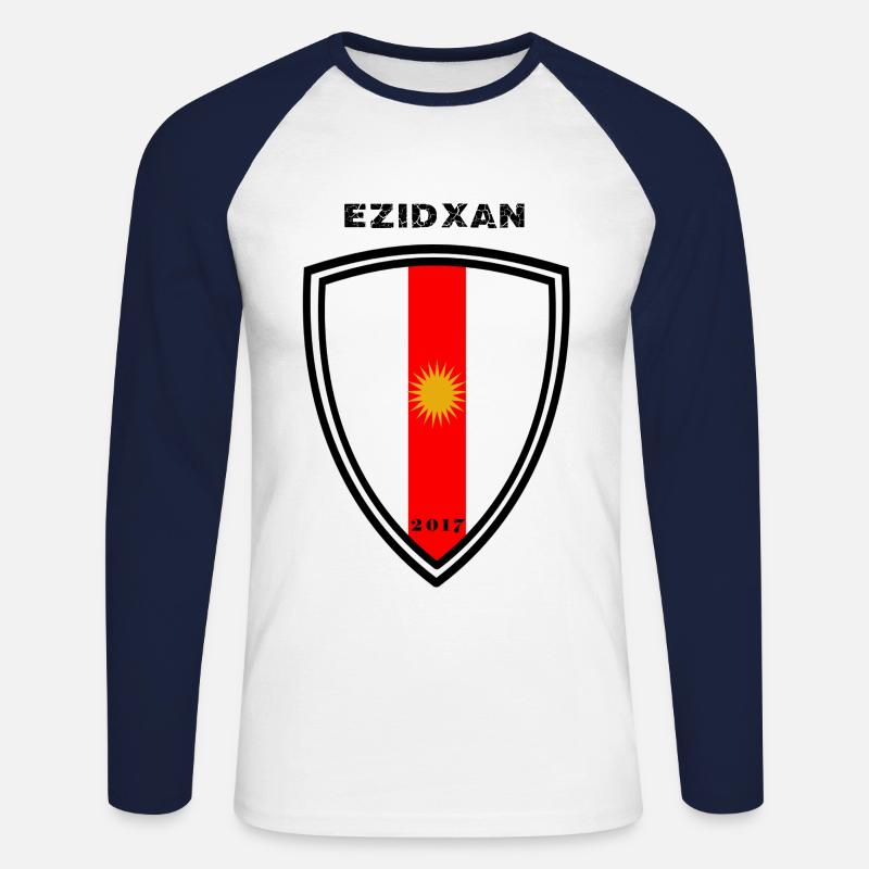 FC Ezidxan - Unisex Baseballshirt langarm - Weiß/Navy
