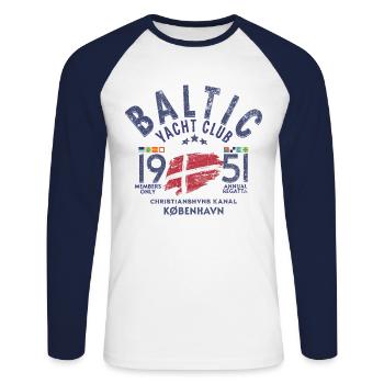 Baltic Yacht club Copenhagen blc - T-shirt baseball manches longues Homme - blanc/marine - Devant - Nik (191cm)