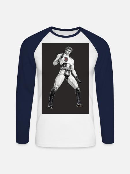 Galactic Avenger - Unisex Long Sleeve Baseball T-Shirt - white/navy