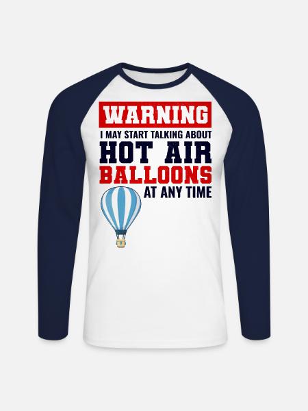 Montgolfière Montgolfière Montgolfière - T-shirt baseball manches longues Homme - blanc/marine