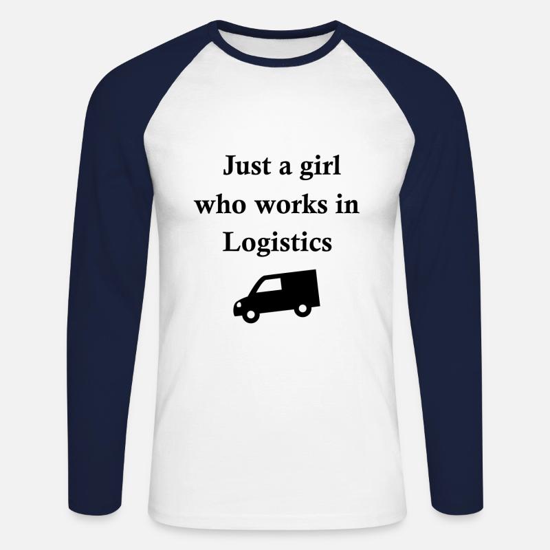 Die Logisitik People - Unisex Baseballshirt langarm - Weiß/Navy