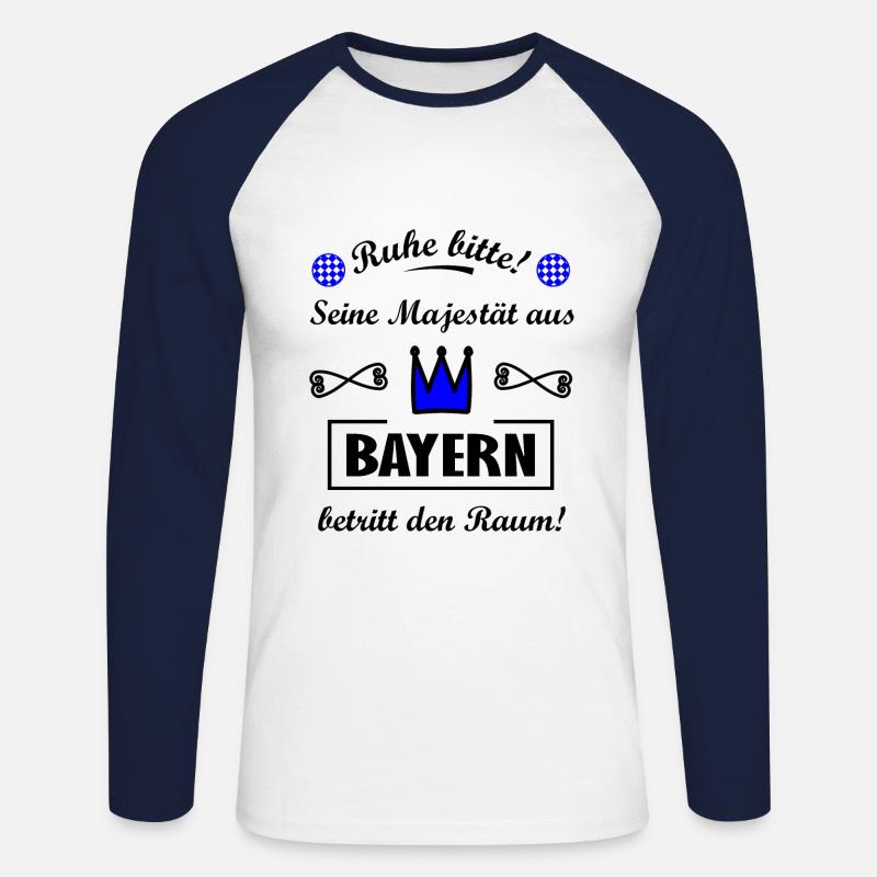 Die Süddeutschen - Unisex Baseballshirt langarm - Weiß/Navy