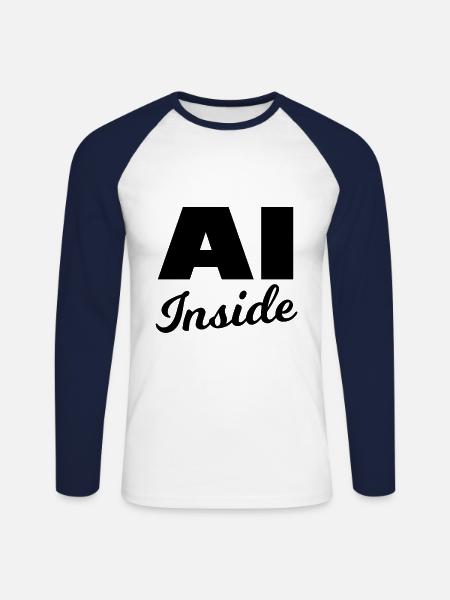Die Cyber Profis - Unisex Baseballshirt langarm - Weiß/Navy