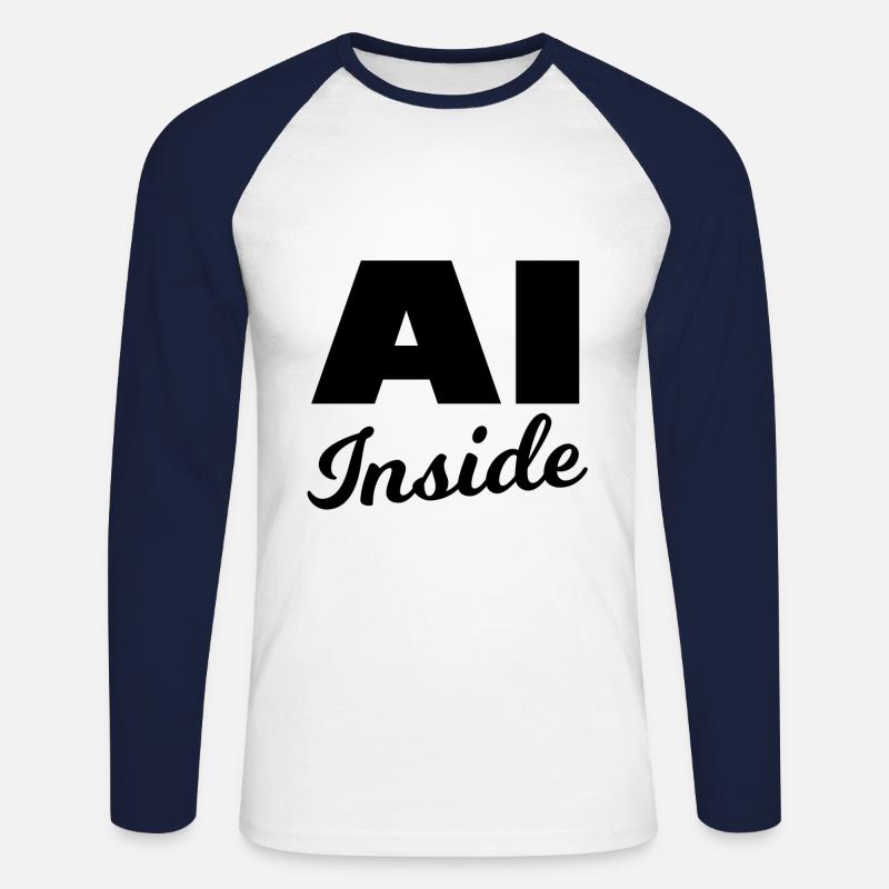 Die Cyber Profis - Unisex Baseballshirt langarm - Weiß/Navy