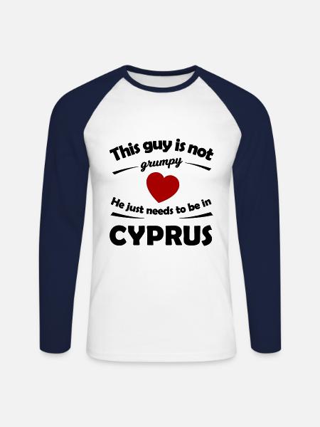 Holidays in Cyprus - Unisex Long Sleeve Baseball T-Shirt - white/navy