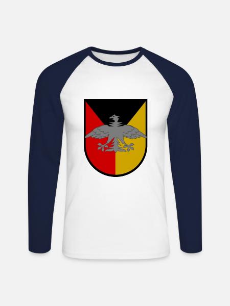 Die deutschen Legenden - Unisex Baseballshirt langarm - Weiß/Navy
