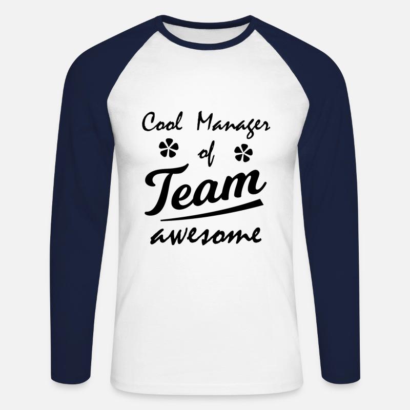 Der beste Team Supervisor - Unisex Baseballshirt langarm - Weiß/Navy
