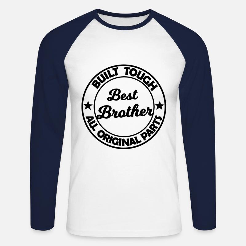 Mein bester Bruder - Unisex Baseballshirt langarm - Weiß/Navy