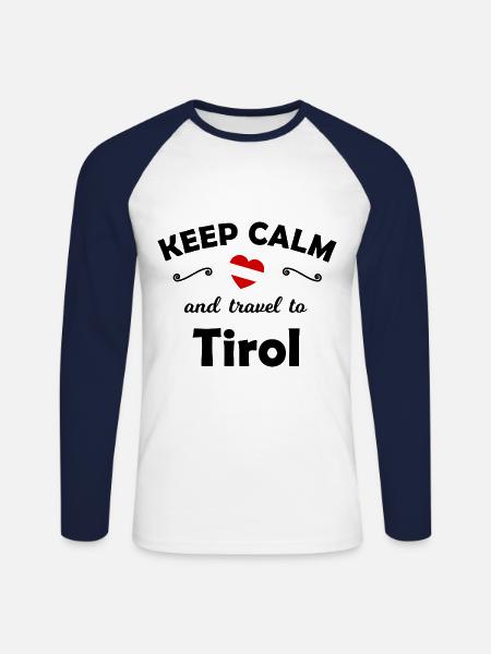 Die Tiroler - Unisex Baseballshirt langarm - Weiß/Navy
