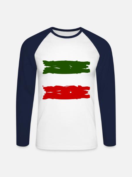 Die Italiener - Unisex Baseballshirt langarm - Weiß/Navy
