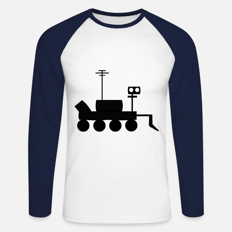 Der Mars Entdecker - Unisex Baseballshirt langarm - Weiß/Navy