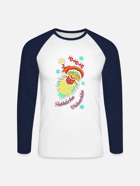 Weihnachtsmann - Unisex Baseballshirt langarm - Weiß/Navy