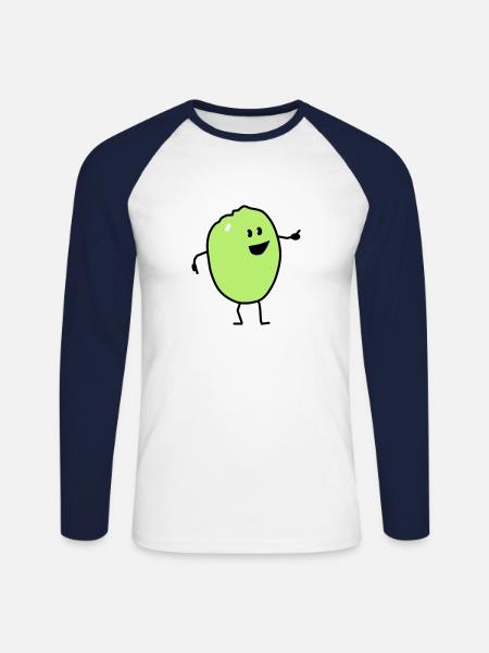 quince - Unisex Baseballshirt langarm - Weiß/Navy