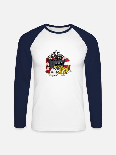 Bierkastlboys - Unisex Baseballshirt langarm - Weiß/Navy