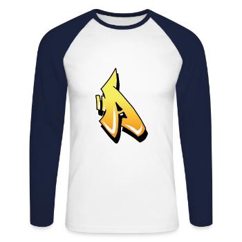 Graffiti Design Gift Spray Street Art A - Unisex Long Sleeve Baseball T-Shirt - white/navy - Front - Nik (191cm)