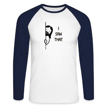 Jesus Freak Jesus Christus Meme Christlich Bibel - Unisex Baseballshirt langarm - Weiß/Navy - Vorne - Nik (191cm)