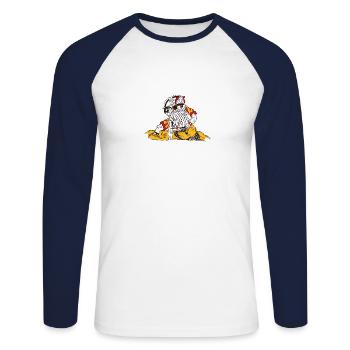 Sport, Wiltsch, Cool, Schweiz, - Unisex Baseballshirt langarm - Weiß/Navy - Vorne - Nik (191cm)