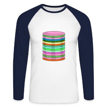 Frisbee Golf Disc Frisbee Discgolf - T-shirt baseball manches longues Homme - blanc/marine - Devant - Nik (191cm)