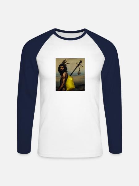 Last Hunter - Unisex Long Sleeve Baseball T-Shirt - white/navy