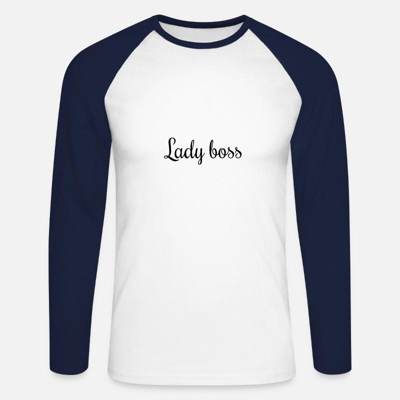 Chefin - Unisex Baseballshirt langarm - Weiß/Navy