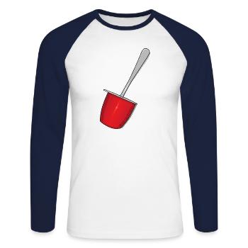 Dairy Product - Dwarf - Fruit - Childhood Gift - Unisex Long Sleeve Baseball T-Shirt - white/navy - Front - Nik (191cm)