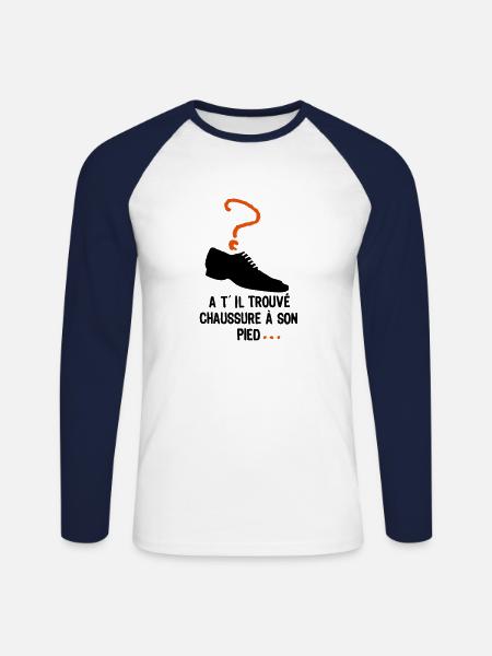 ist FT2 Schuh - Unisex Baseballshirt langarm - Weiß/Navy