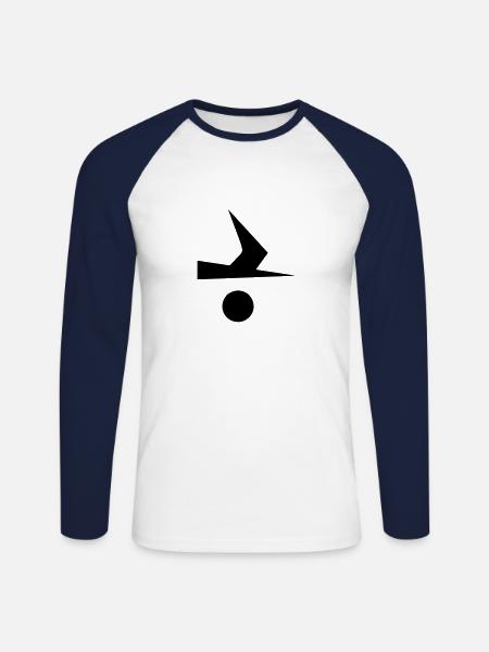 Kielzugvogel Class Sign - Unisex Long Sleeve Baseball T-Shirt - white/navy