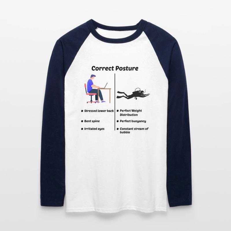 Scuba Diving Diver Computer Engineer Programmierer Unisex Baseballshirt langarm