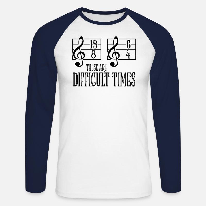 Musik Orchester Sarkasmus Dirigent Chor Geschenk - Unisex Baseballshirt langarm - Weiß/Navy