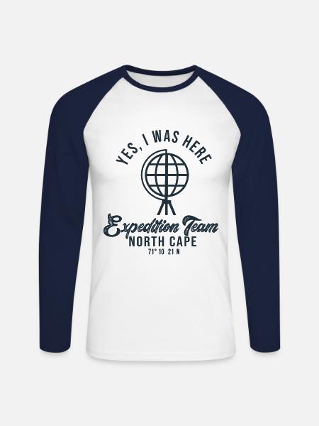 North Cape Nord Kapp Cap Nord - Unisex Long Sleeve Baseball T-Shirt - white/navy