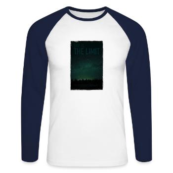 Sky ist das Limit - Unisex Baseballshirt langarm - Weiß/Navy - Vorne - Nik (191cm)