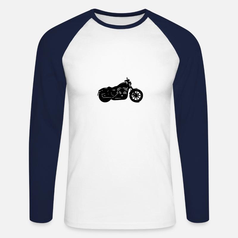 Chopper - Unisex Baseballshirt langarm - Weiß/Navy