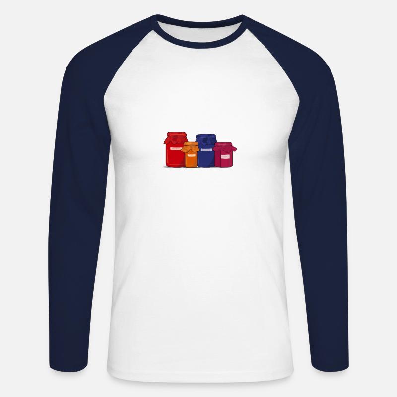 Marmelade - Unisex Baseballshirt langarm - Weiß/Navy