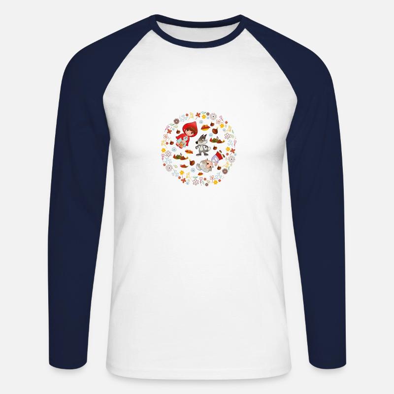 DER ROTE ANSTAND - Unisex Baseballshirt langarm - Weiß/Navy