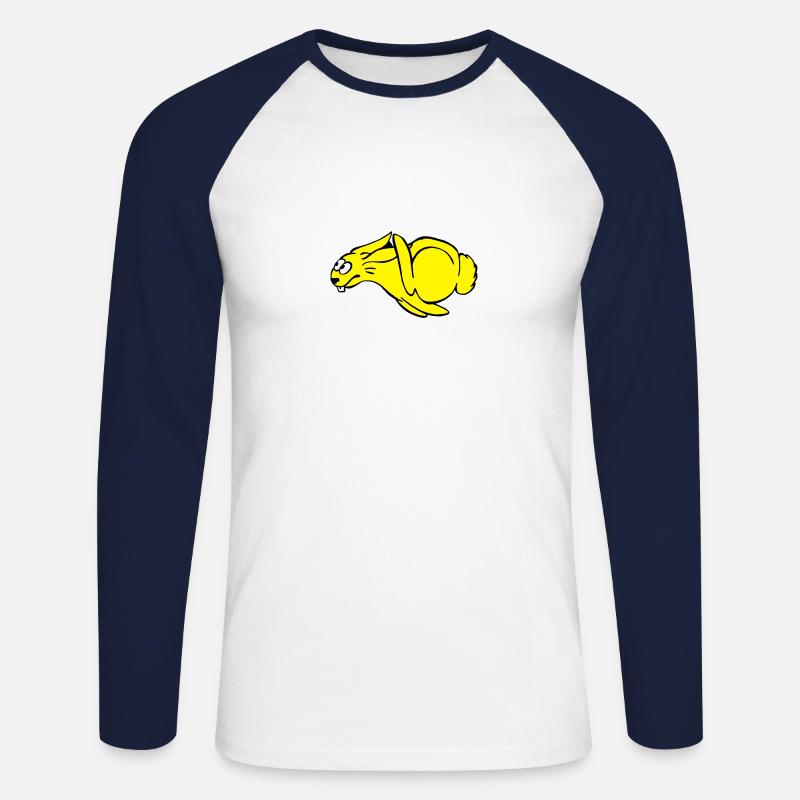 Quick Bunny - Unisex Baseballshirt langarm - Weiß/Navy