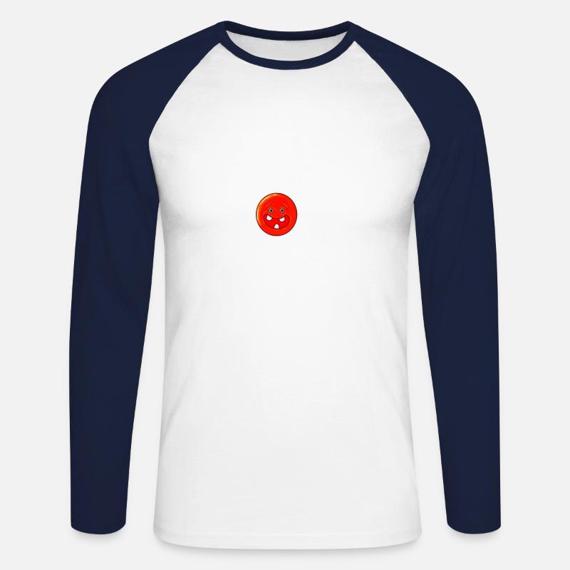 Zähne - Unisex Baseballshirt langarm - Weiß/Navy